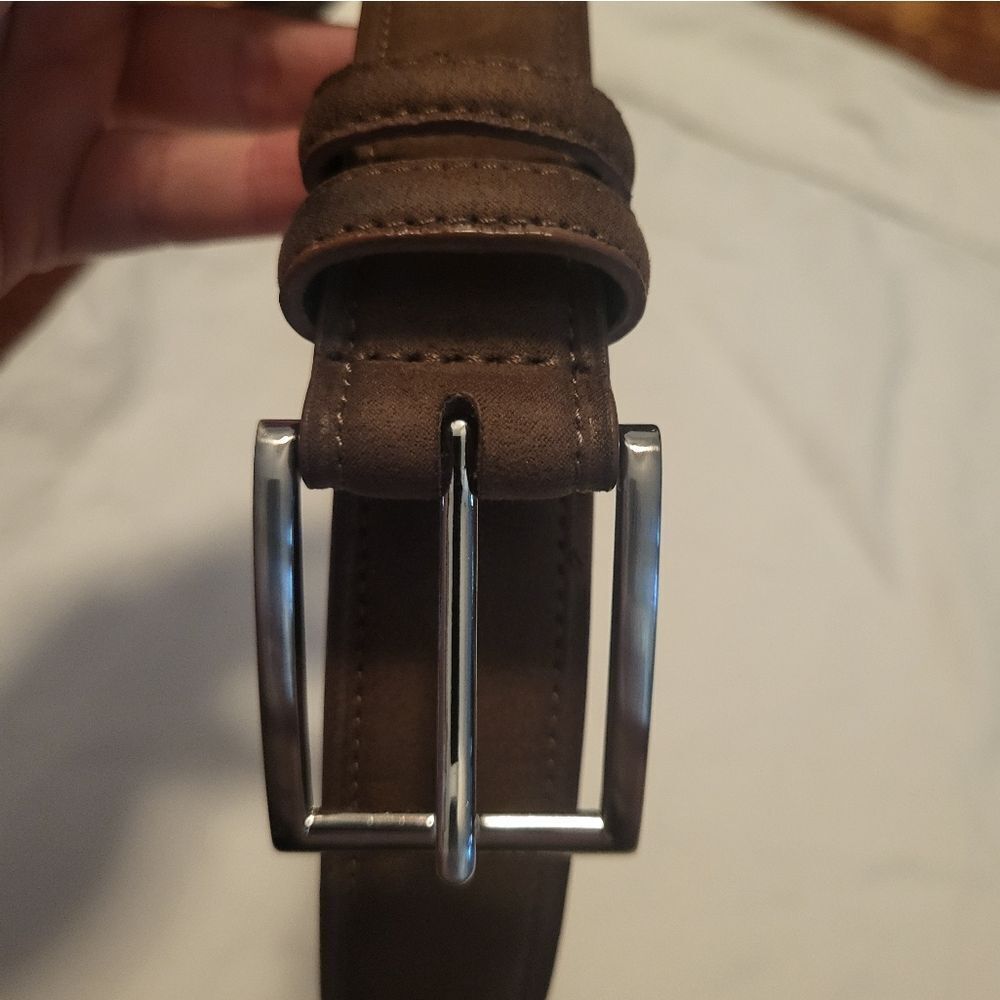 Donald J. Trump Bundle Brown 2 Genuine Leather Belts, Waist 36 - Picture 10 of 16
